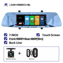E-ACE Car Dvr FHD 1080P Mirror G-sensor DashCam