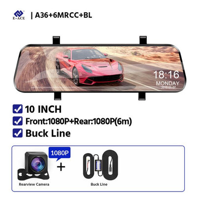 E-ACE 10 Inch Car Dvr Rearview Mirror Auto Camera