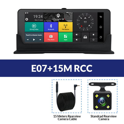 E-ACE Car DVRs 4G GPS Navigation Android Camara