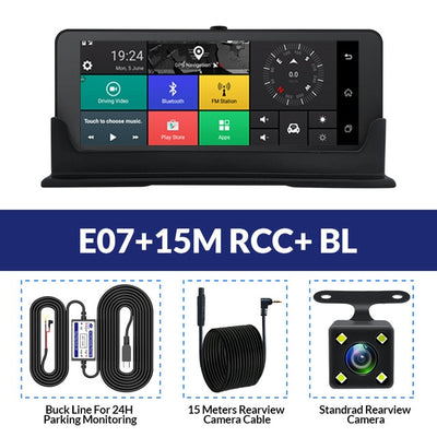E-ACE Car DVRs 4G GPS Navigation Android Camara
