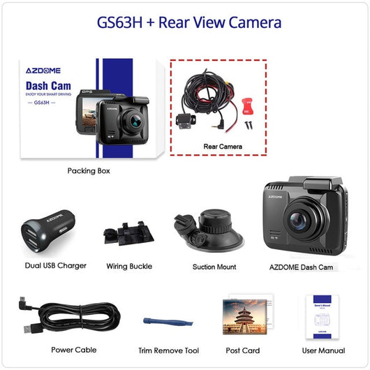 AZDOME GS63H Dash Cam 4K Ultra HD 2160p