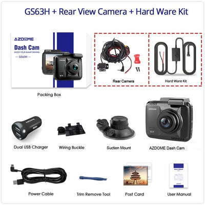 AZDOME GS63H Dash Cam 4K Ultra HD 2160p